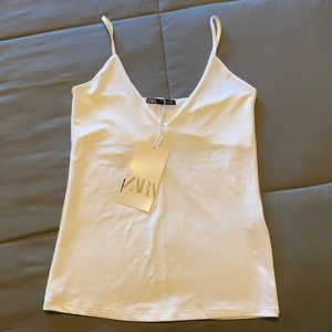 Zara white basic cami